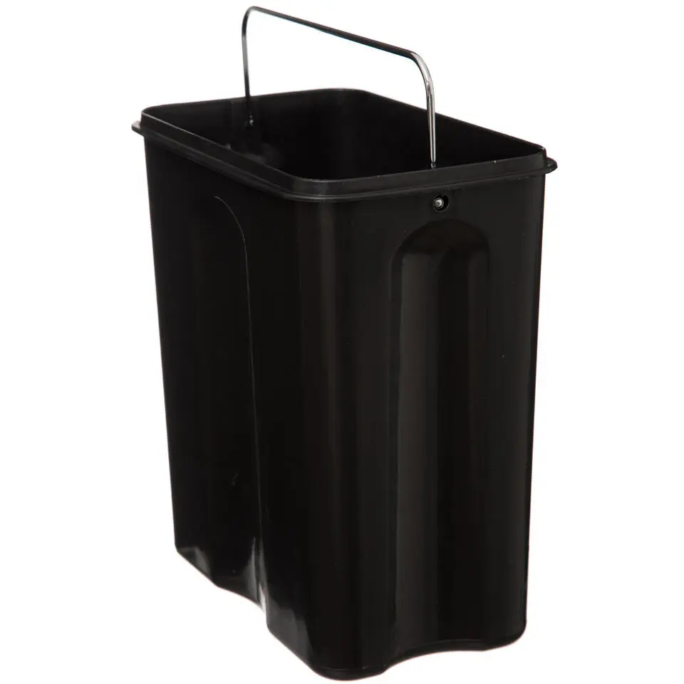 5Five Prullenbak/pedaalemmer wit - rvs metaal - 5L - 14x29x30 cm