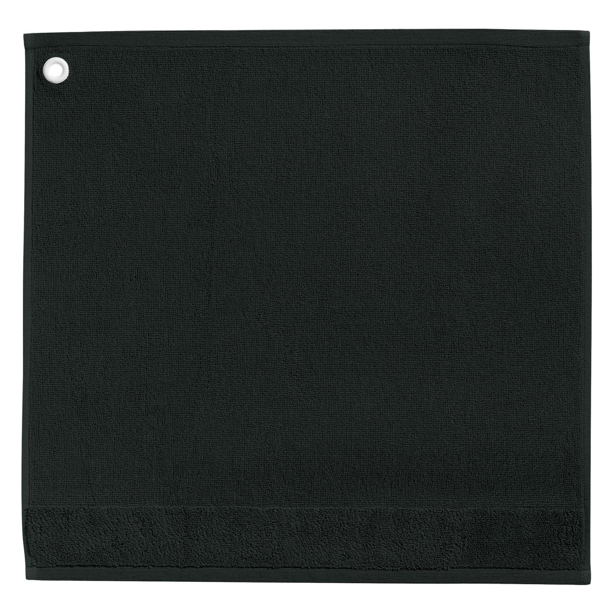 CURL - Essuie mains Œillet  en coton noir 50 x 50