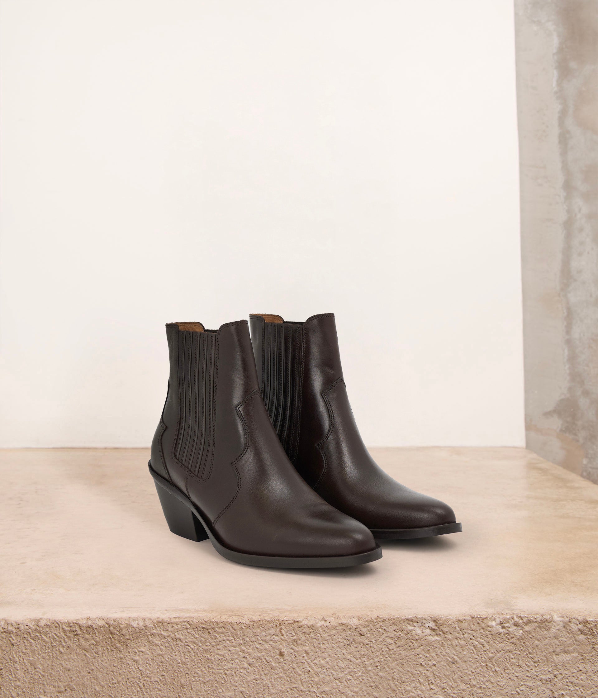 Boots western chocolat Cara