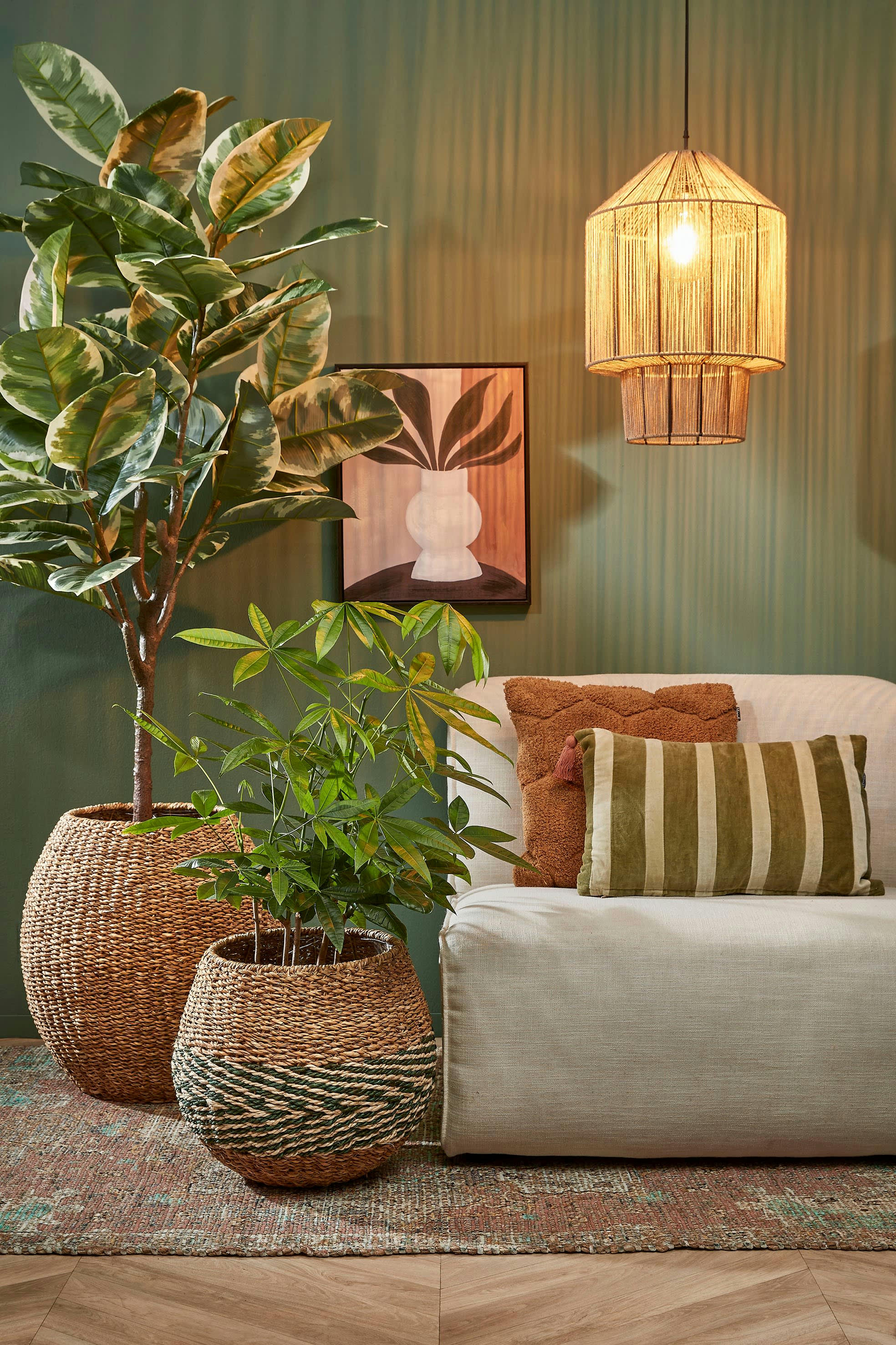 JAIMY - Coussin en coton marron clair 45x45