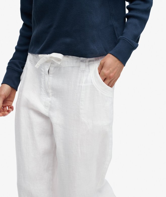 Linen Low Rise Pants