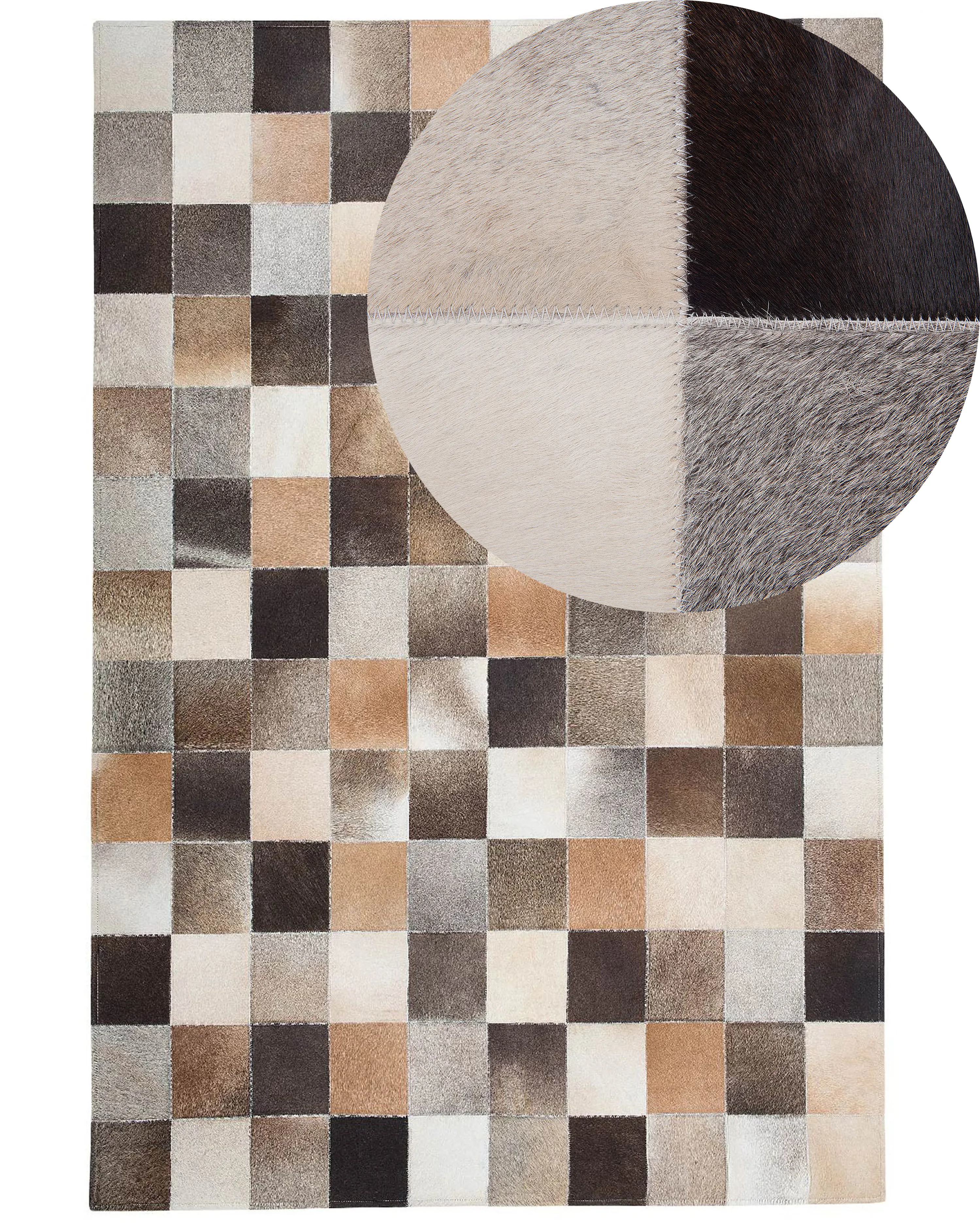 Rug SOKE Multicolour 160 x 230 cm Leather