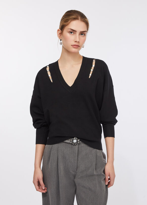 Maglia con castoni gioiello