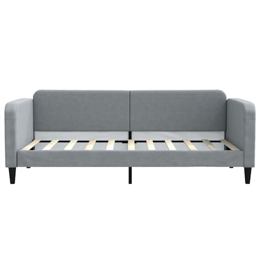 NNEVL Daybed with Trundle and Drawers Light Grey 90x190 cm Fabric