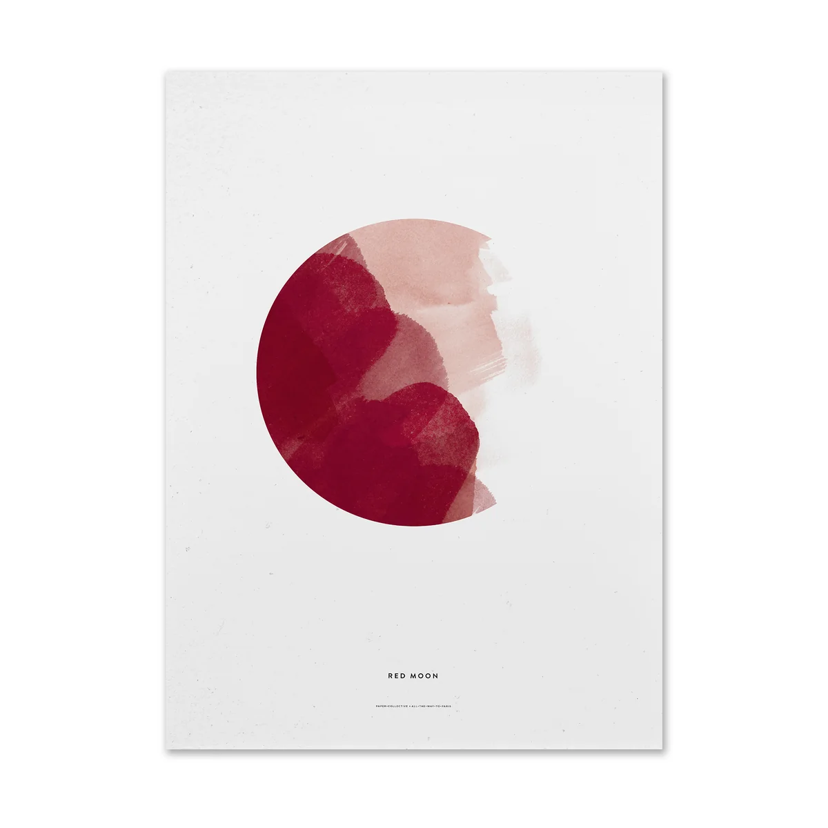Paper Collective - Red Moon Poster, 50 x 70 cm