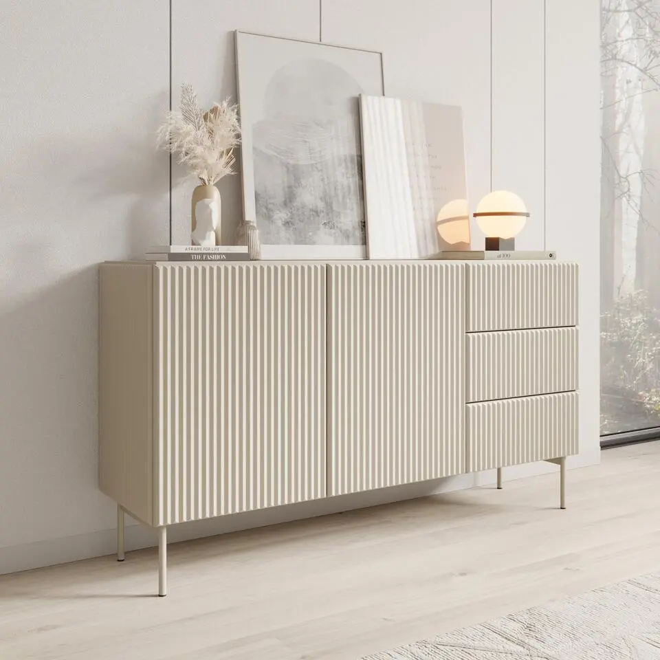Meubella - Marajo - Dressoir - Beige - 147 cm