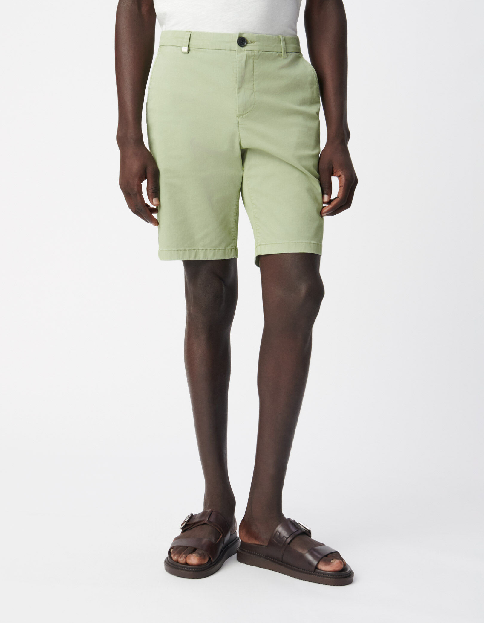 Bermuda chino bleu Homme