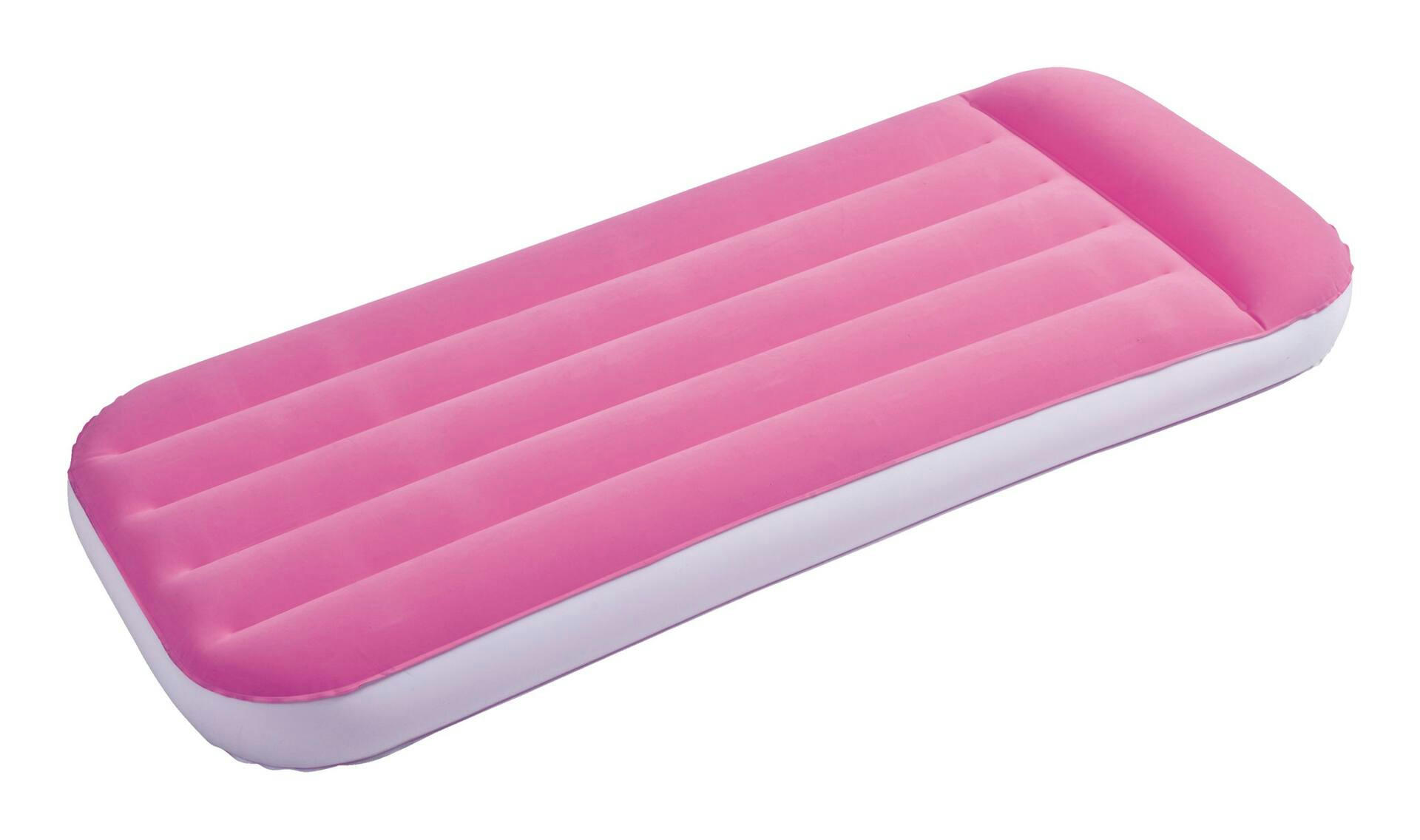 Kids' Twin Flocked Top Single-High Inflatable Air Mattress/Airbed, Assorted Colours
