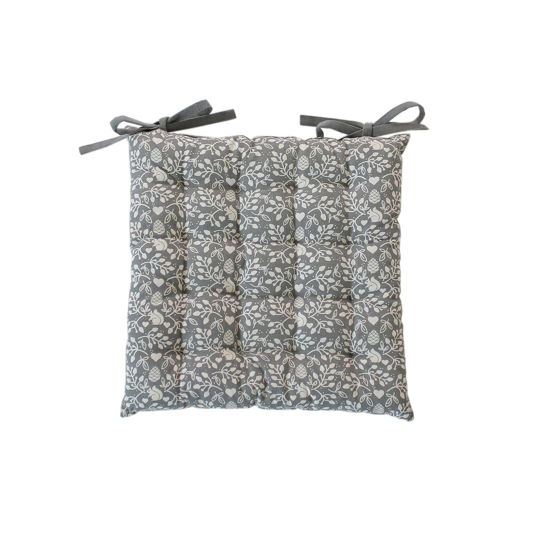 - Galette de chaise piquée aux impressions nature