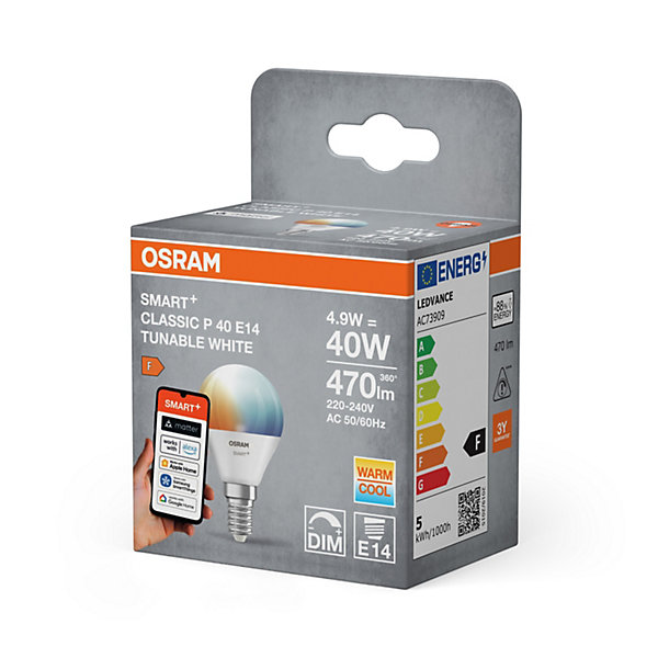 OSRAM Lampe LEDSMART  P40 4 W E14 Miniball blanc réglable