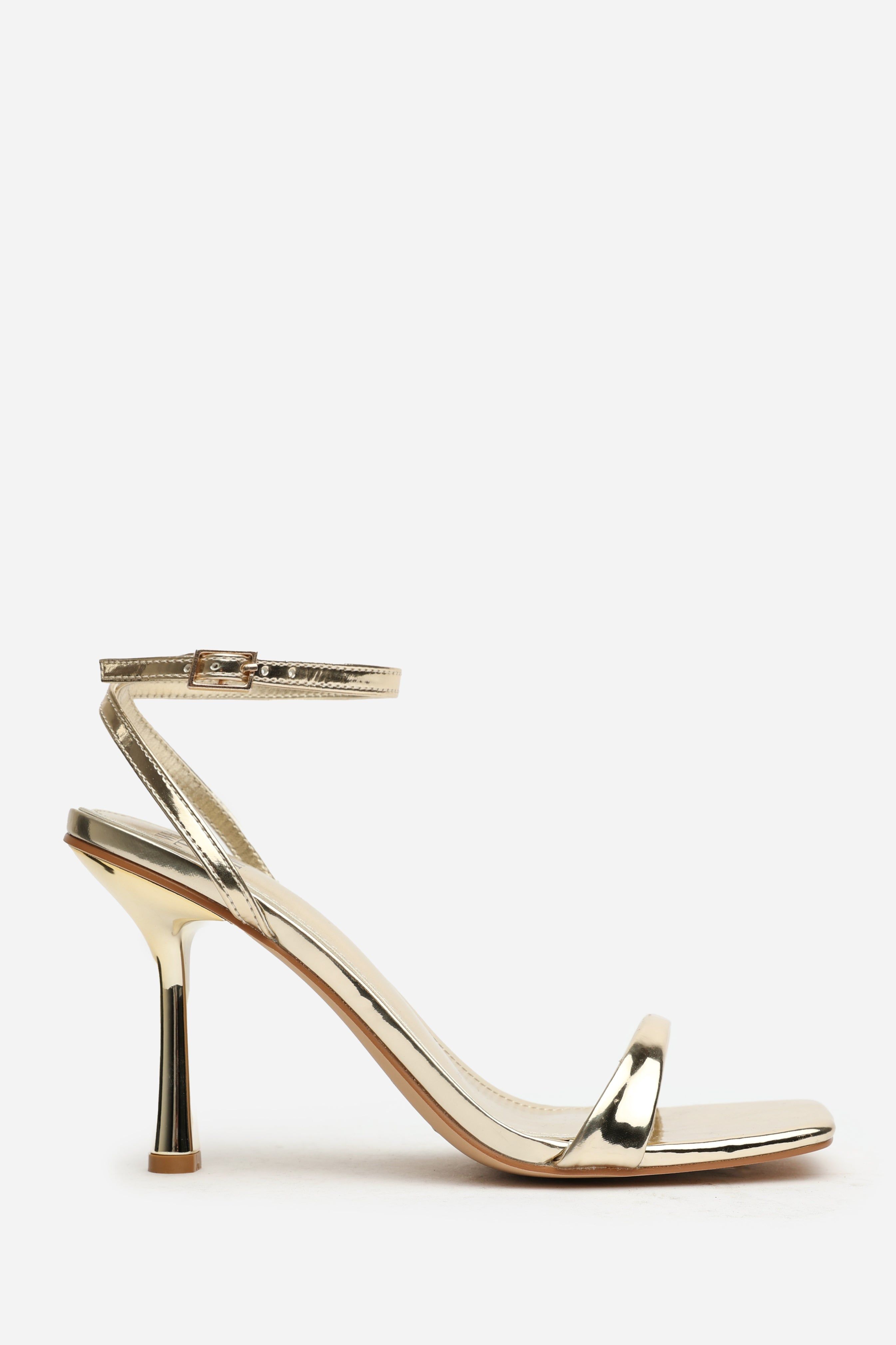 Where's That From Elara' Square Toe Heeled Sandals with Buckle Closure