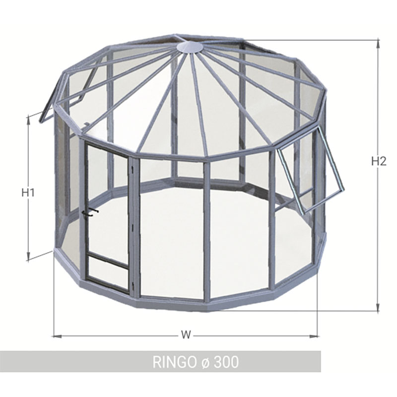 Ringo 7,6 kvm Glas, lackerat