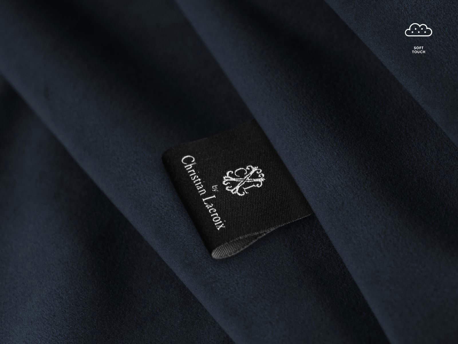 PARIS - Canapé D'Angle Droit 5 places en Velours Bleu Foncé