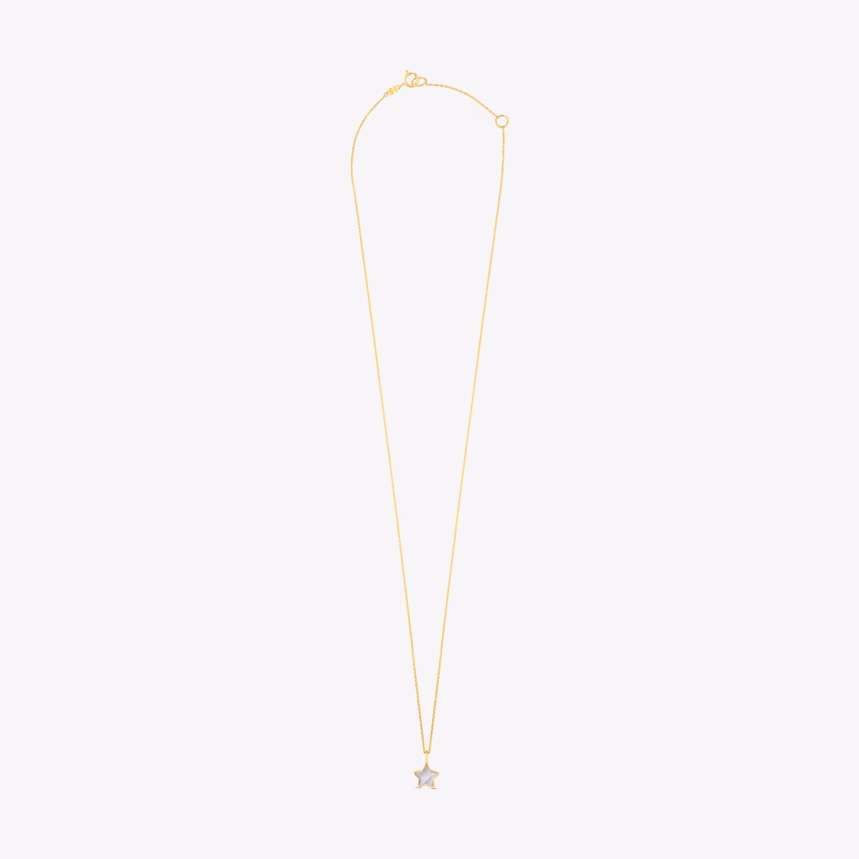 Collar estrella de oro y nácar XXS