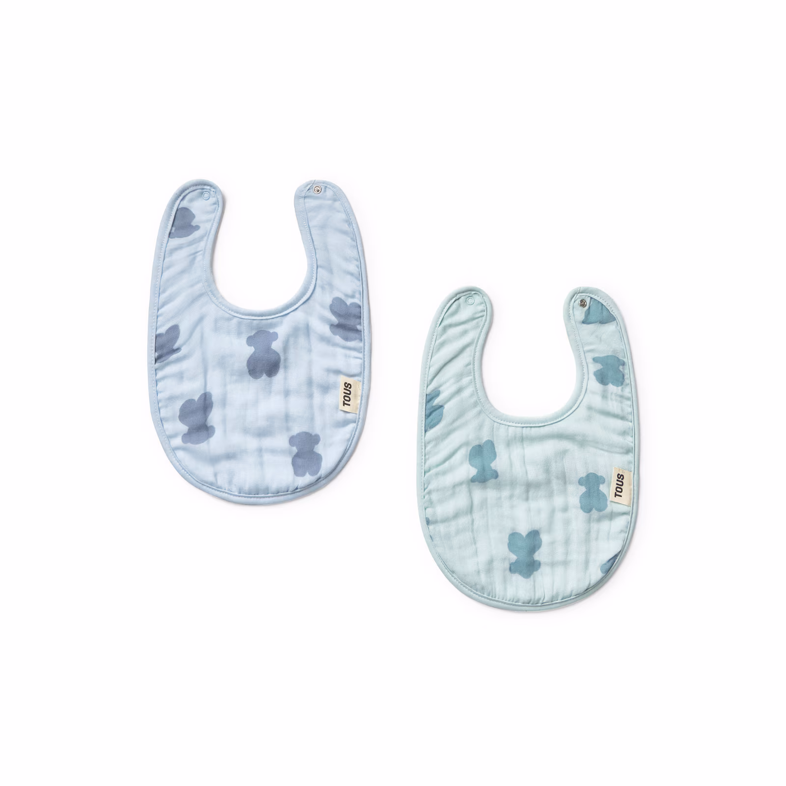 Set de baberos de bebé HFluffy celeste