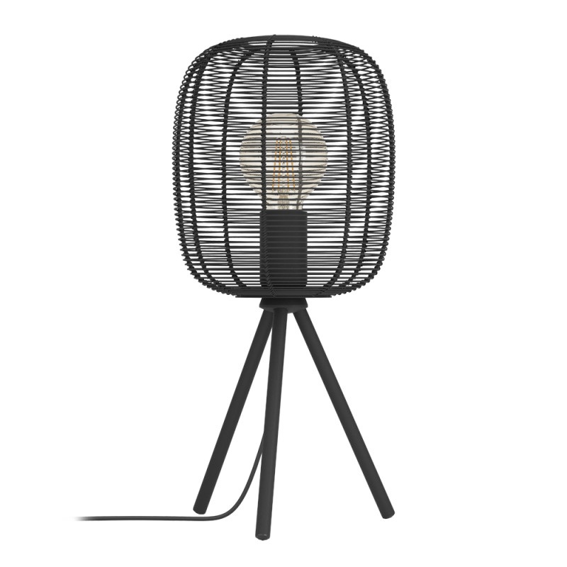 Lampe de table Rinroe noire E27 40 W EGLO