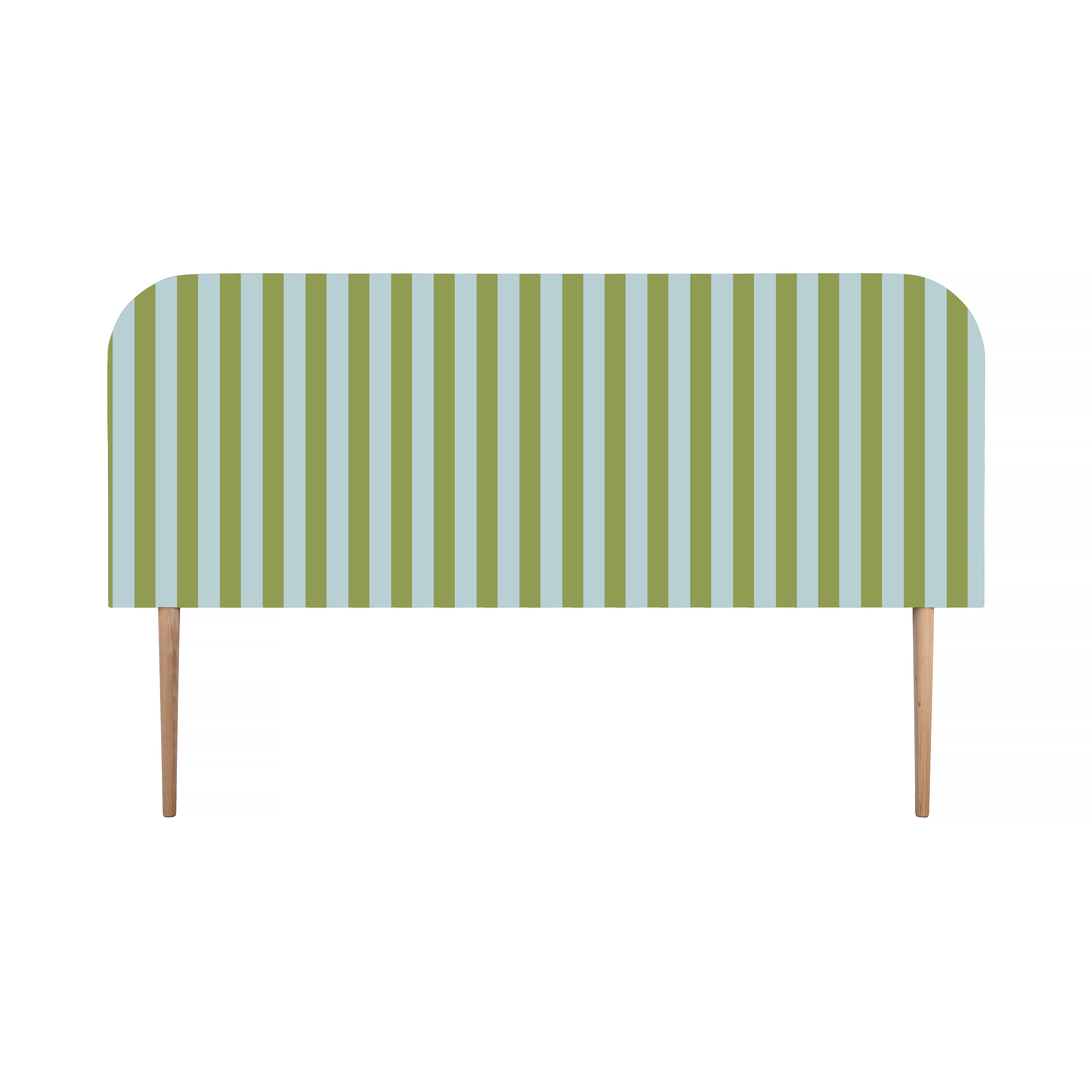 Gestoffeerd fluwelen hoofdbord met strepen 160x97cm