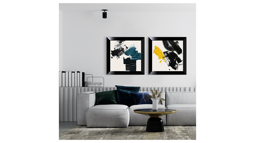 Obraz w ramie Composition Abstract No. 2 85x85 cm