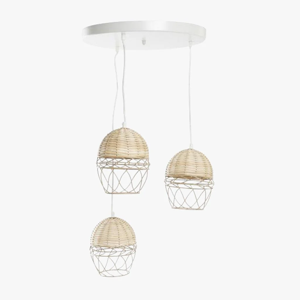 Suspensão de Tecto Metal e Rattan ICONIC