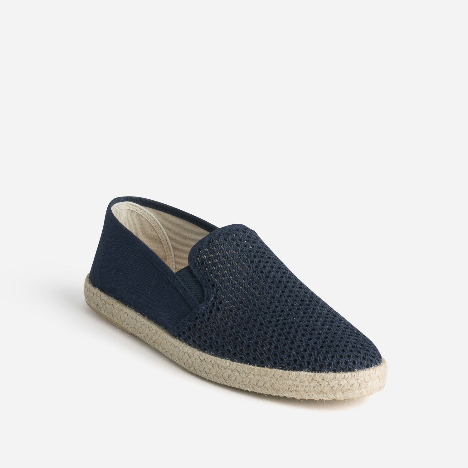 Slip-on marine ajouré en toile et mesh