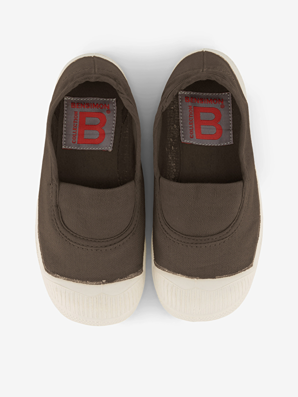 Tennis elastique enfant kaki