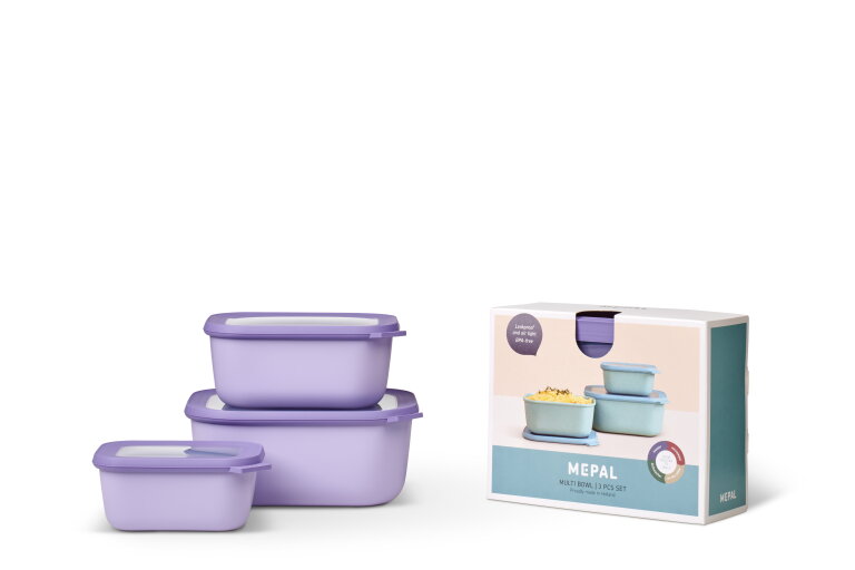 Multikom Cirqula rechthoekig 3-delige set (750 1500 3000) - Vivid lilac