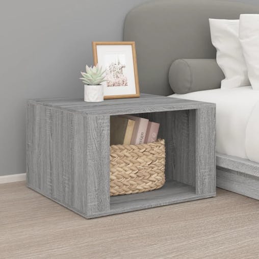 NNEVL Bedside Table Grey Sonoma 57x55x36 cm Engineered Wood