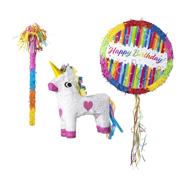 Pi&ntilde;ata happy birthday - multikleur - &Oslash;44x9 cm
