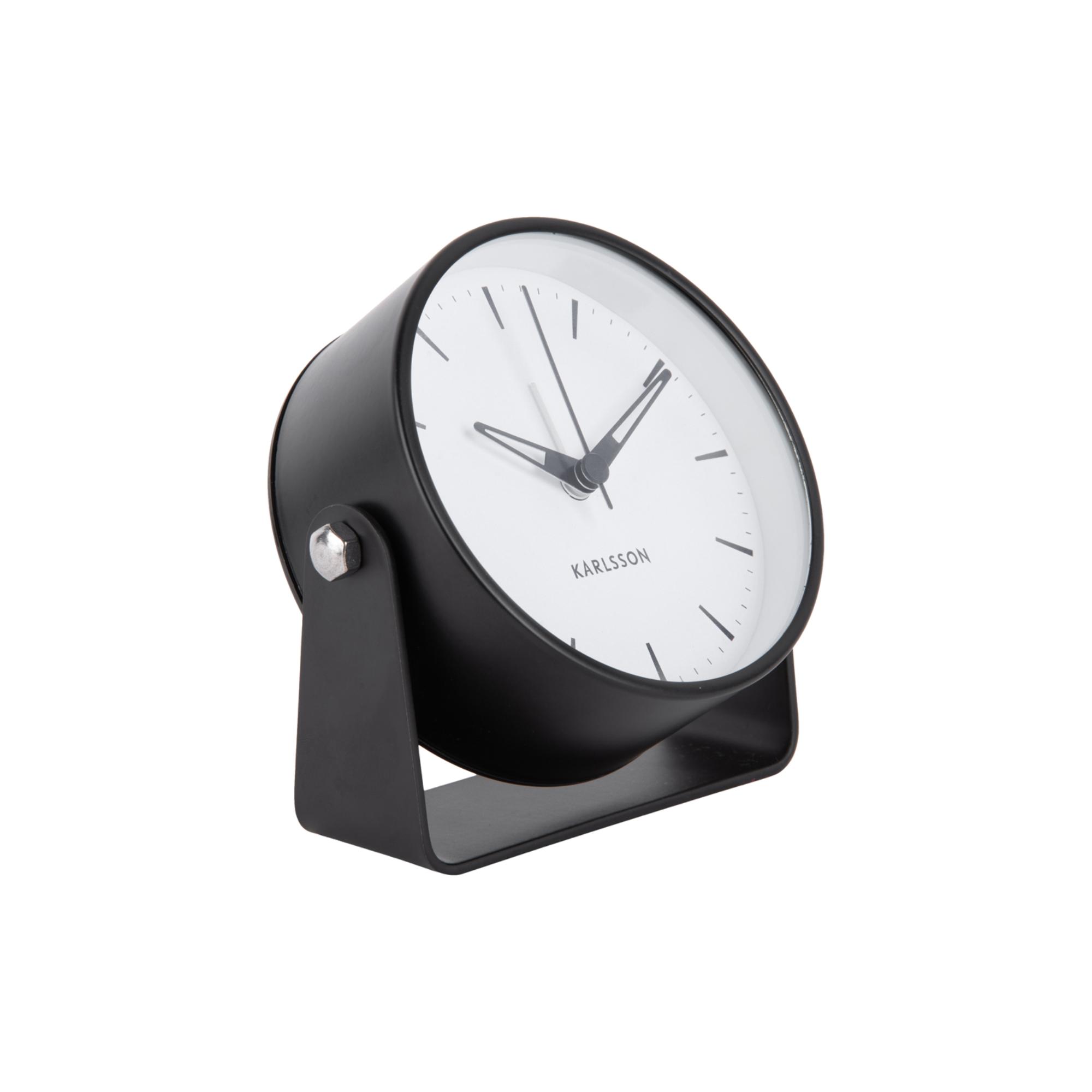 Karlsson wekker Calm - zwart - Ø9.5cm