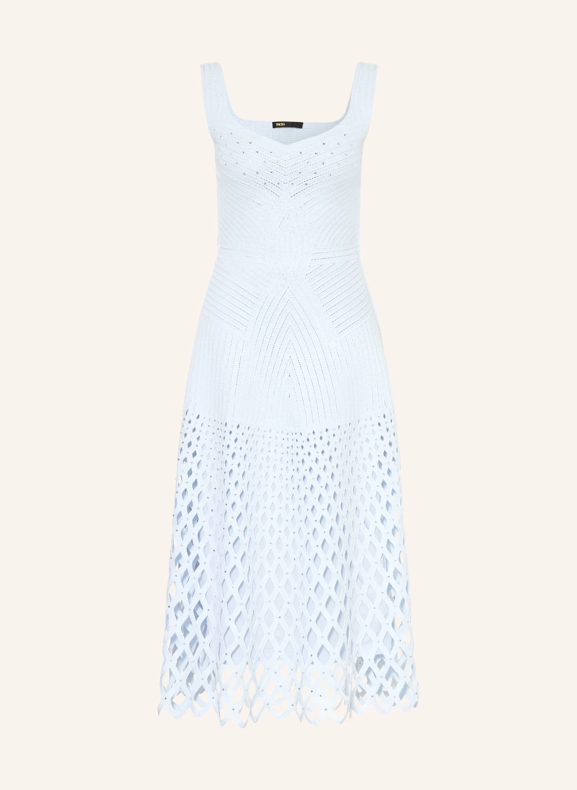 maje Strickkleid mit Schmucksteinen