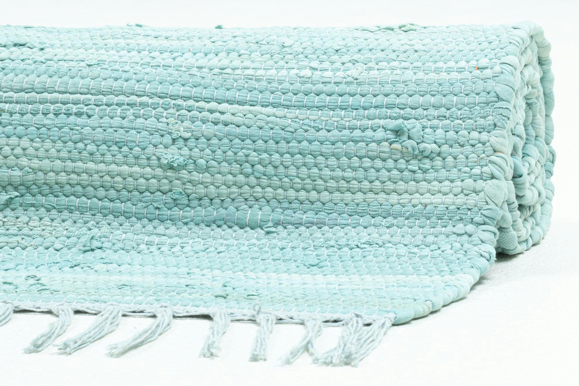 HAPPY COTTON - Tapis réversible en coton - tissé à la main - Bleu claire 40x60