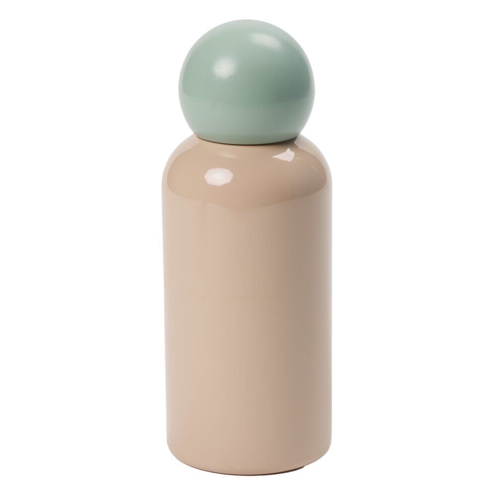 Gourde isotherme inox 400ml bouchon boule Ø7xH19cm (2 modèles)