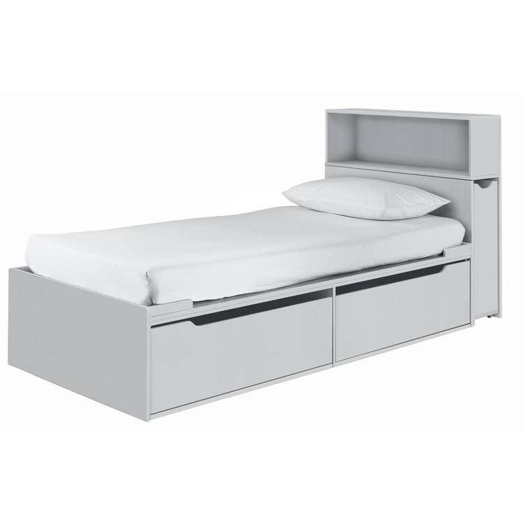 Habitat Lloyd Storage Cabin Bed with Headboard - Grey