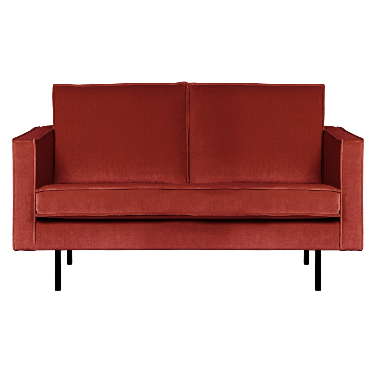 WOOOD 2-zits bank Rodeo - Velvet - Kastanjebruin - 85x150x86