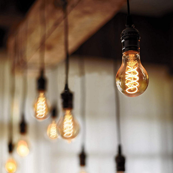 NETTLIFE Lot de 3 ampoules LED E27 blanc chaud A60 filament 2200K Edison, ampoules rétro 4W décoratives vintage