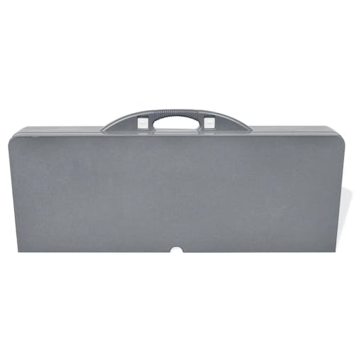 NNEVL Foldable Camping Table Set with 4 StoolsAluminium Extra Light Grey