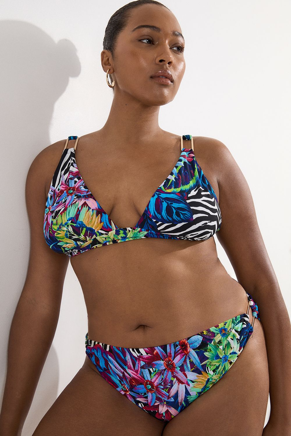 KarenMillen Plus Size Tropical Floral Bikini Bottoms