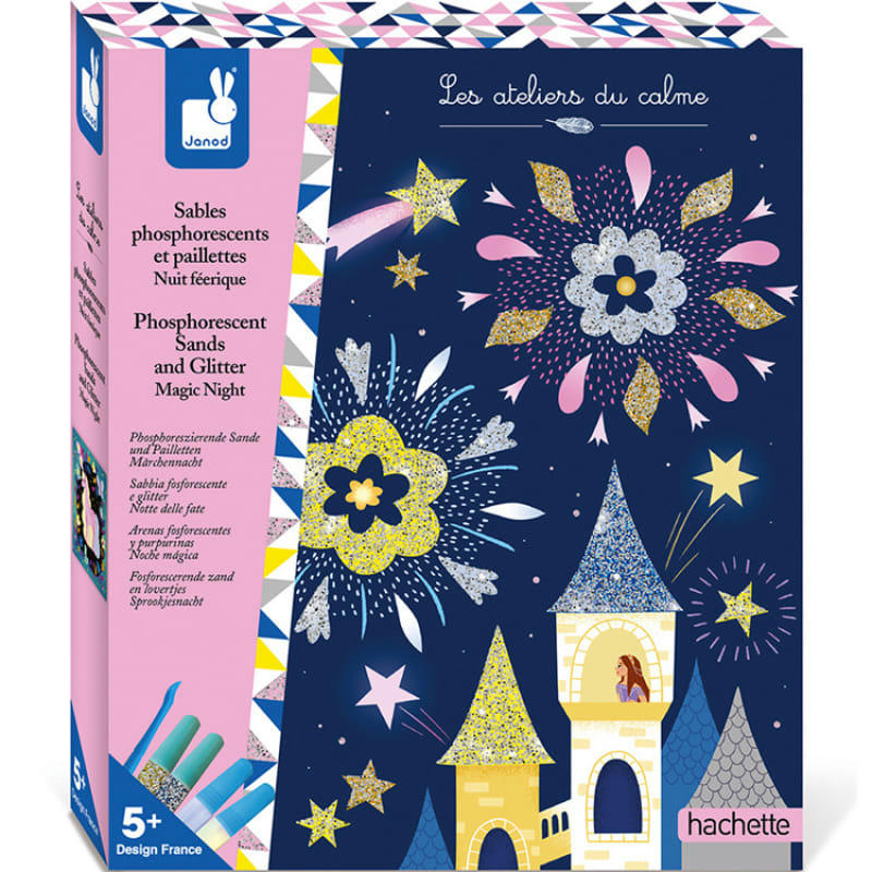 - Cartes créatives Sables phosphorescents et paillettes Nuit féerique