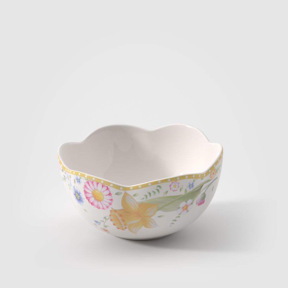 Spring Awakening Cereal bowl - Yellow, 13.6 oz, Premium Porcelain