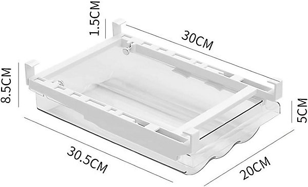 CODEKEY Boîte de Rangement D'œufs à Tiroir - Transparence Tiroir Boite Oeufs Egg Storage Box - avec Glissières et Poignées Réfrigé