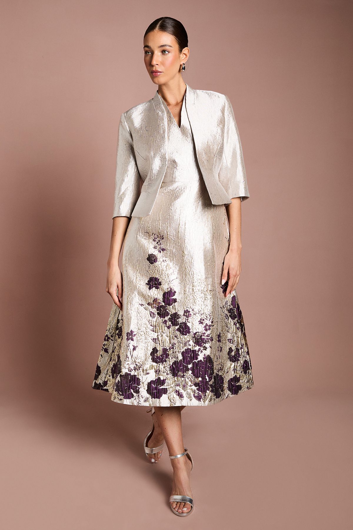 Coast Jacquard Peplum Jacket