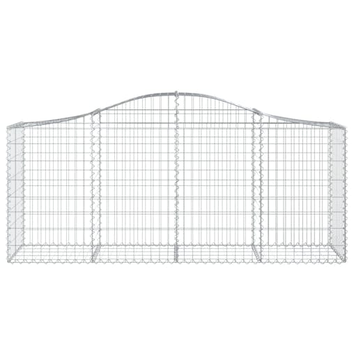 NNEVL Arched Gabion Baskets 12 pcs 200x50x80/100 cm Galvanised Iron