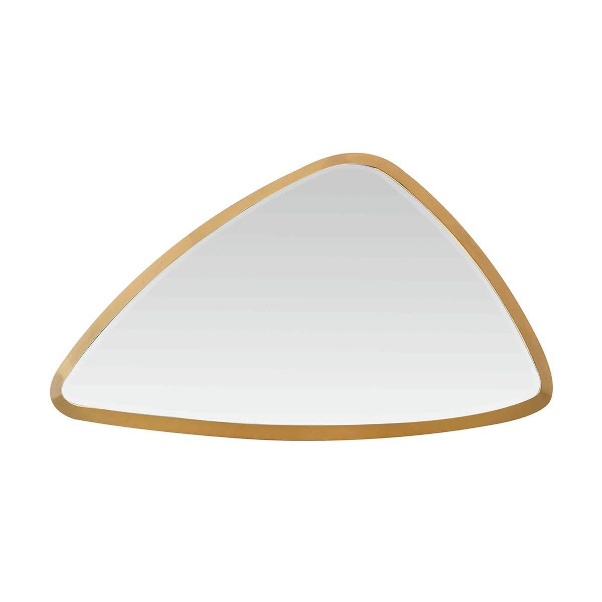 - Miroir triangle arrondi doré 46x27x4cm