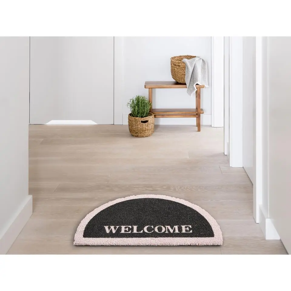 BUHI - Deurmat - Zwart - 45 x 75 cm - Kokos