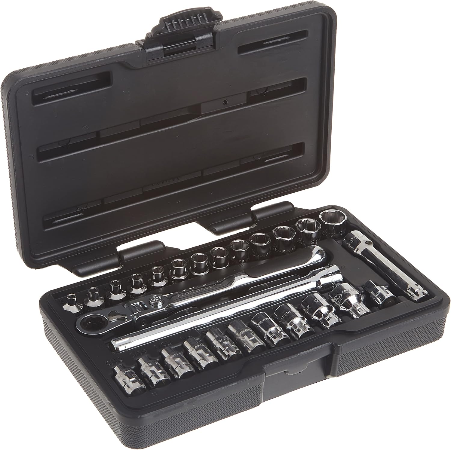 GEARWRENCH 27 Pc. 1/4 Drive 6 Pt. Pass-Thru Mechanics Tool Set, Standard SAE/Metric - 891427