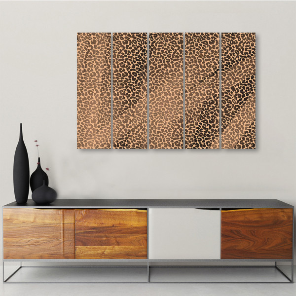 Feeby Obraz 5cz na płótnie Pantera leopard futro plamy wzór