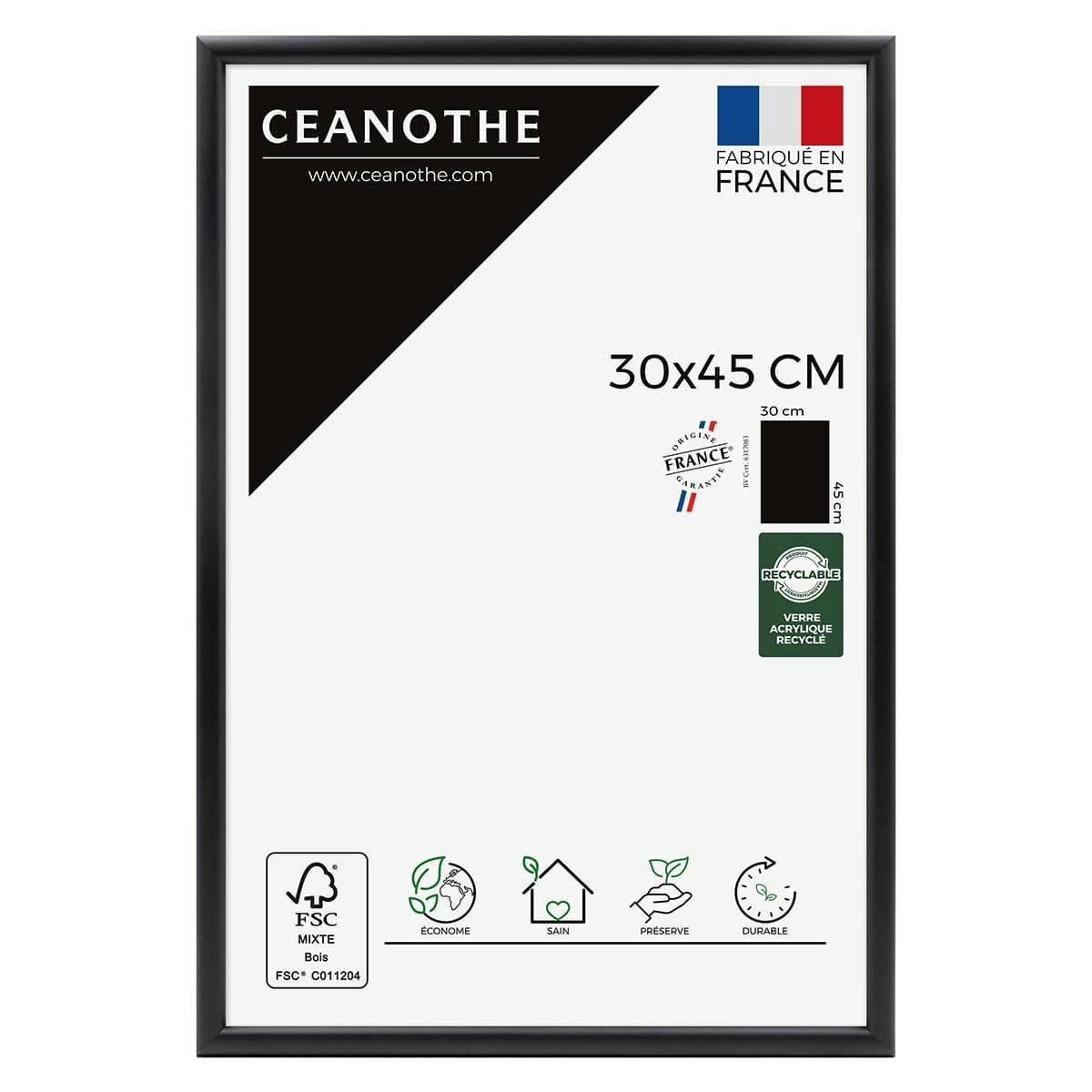 ESSENTIEL - Cadre photo exposition noir 30x45 cm résine recyclée