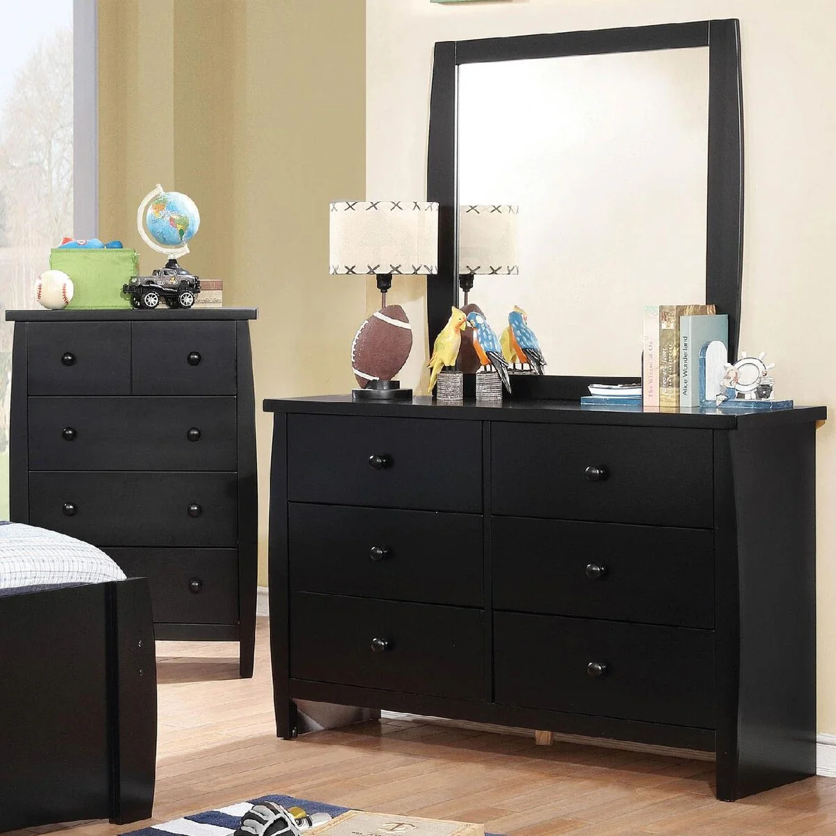 Barlie 6 Drawer Dresser with Mirror