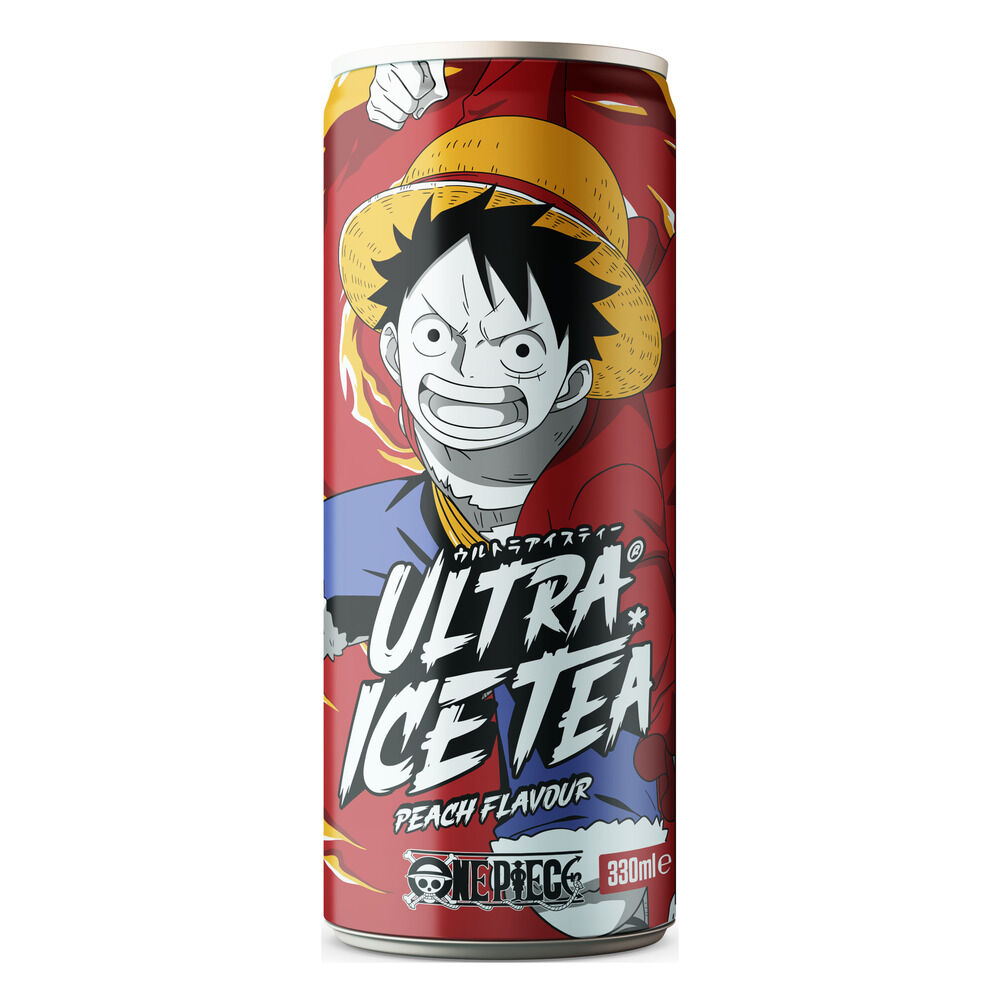 Thé glacé Ultra Ice Tea go&ucirc;t pêche Luffy 330ml