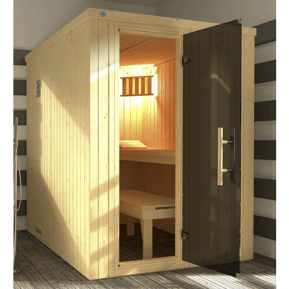 Sauna »Kaarina 1«, ohne Ofen, 154 x 199 x 194 cm